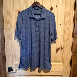 7 Diamonds Blue Chevron Polo Shirt‎ Men’s Size XL